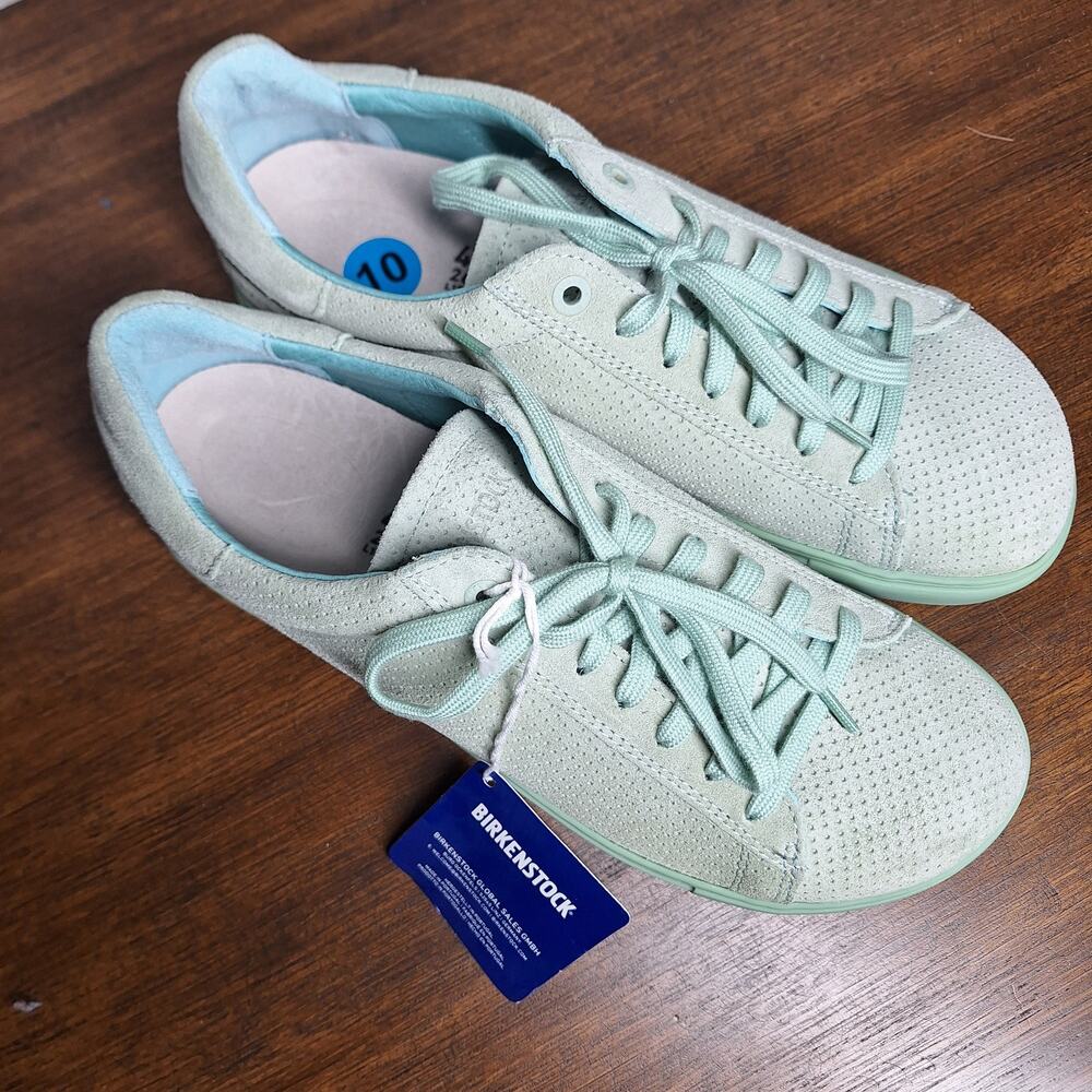 Birkenstock Bend Low embossed suede sneakers mint green NWT EU 41 US 10 women's - Picture 6 of 9